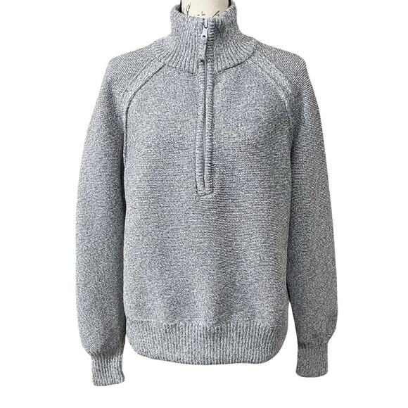OFFLINE By Aerie Cool Down Quarter Zip Sweater Women’s S Heather Gray Cozy Warm - Picture 1 of 11